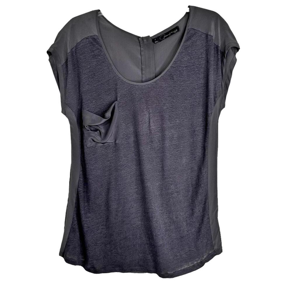 Patterson J. Kincaid Silk Linen SS Pocket Blouse Women's S